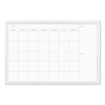 U Brands Magnetic Dry Erase Calendar Board, 20 x 30 Inches, White Wood F... - £44.04 GBP