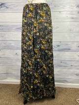Willow &amp; Clay Floral Maxi Skirt Womens L Pull On Lined Colorful Chiffon ... - $18.00