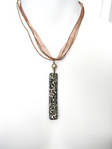 Random Carved Pattern in Rose Gold Tones with Matching Swarovski Bead accent Pol - £10.36 GBP