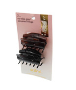 Scunci Elevated Basics No-Slip Grip Hidden Hinge Hair Jaw Clips 2-Pack - £6.06 GBP