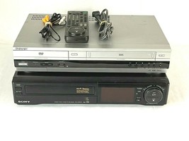 Two Sony SLV-D380P &amp; SLV-585HF Vhs Dvd - For Parts Repair Only Read Description - £39.22 GBP