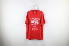 Vintage 90s Streetwear Mens XL Faded County Fair 4x4 Mud Run T-Shirt Red USA - £35.68 GBP