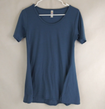 LuLaRoe Women&#39;s Blue Short Sleeve Shirt Size XXS - $9.89