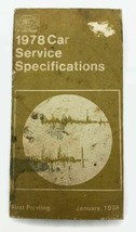 1978 Vtg. First Printing Ford Car Service Specifications Book 75th Anniv... - $9.69