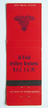 56 Field Artillery Regiment RCA CA (M) 20 Strike Canada Military Matchbook Cover - £1.17 GBP
