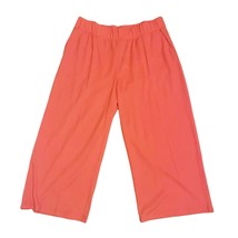 MICHAEL Michael Kors MNWT Stretchy Cropped Wide Leg Pull On Pants Orange... - $45.70