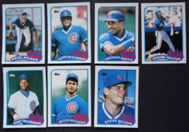 1989 Topps Traded Chicago Cubs Team Set of 7 Baseball Cards - £3.20 GBP