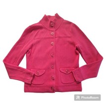 Jones New York Women SMALL Signature Button Up Pink Sweater Jacket Business Prep - £9.71 GBP