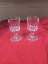 Two Royal Crystal Rock RCR Zeus Crystal Water Goblets ~ Vertical Cut 5&quot; - £11.65 GBP