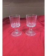Two Royal Crystal Rock RCR Zeus Crystal Water Goblets ~ Vertical Cut 5&quot; - £11.73 GBP