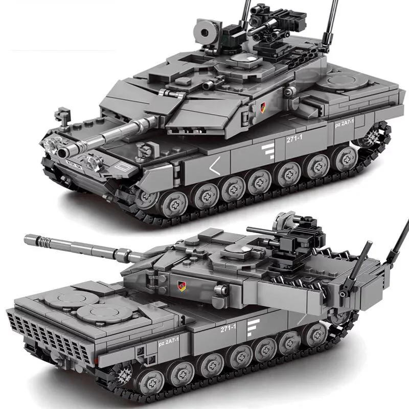 Military Series Leopard 2A7 Main Battle Tank With Machine Gun Building Blocks - £34.48 GBP