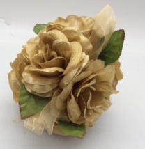 Gold Rose Pomander Kissing 7&quot; Ball Hanging Bouquets for Wedding Party Decor - £9.82 GBP