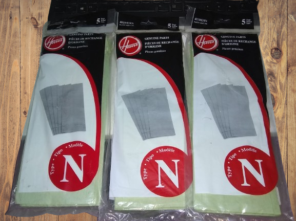 Genuine Hoover Type N Vacuum B4010038N/43651100 3 Packs (New 15 Bag’s) - $9.90