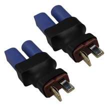 2X No Wire Male Deans T-Plug To Female Ec5 Adapter Connector For Rc Lipo Battery - £10.23 GBP