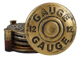 Western 12 Gauge Shotgun Bullet Shells Hunter&#39;s Ammo Coaster Set With 4 ... - £20.39 GBP