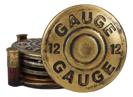 Western 12 Gauge Shotgun Bullet Shells Hunter&#39;s Ammo Coaster Set With 4 Coasters - £20.43 GBP