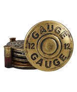 Western 12 Gauge Shotgun Bullet Shells Hunter&#39;s Ammo Coaster Set With 4 ... - $35.54 CAD