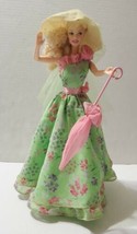 Simply Charming Barbie Doll Special Edition 2001 Mattel Green Floral Dress  - £22.19 GBP