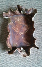 Funky Rectagle Draped Look Pottery Dish Camo Folded Art Work Piece - £63.38 GBP