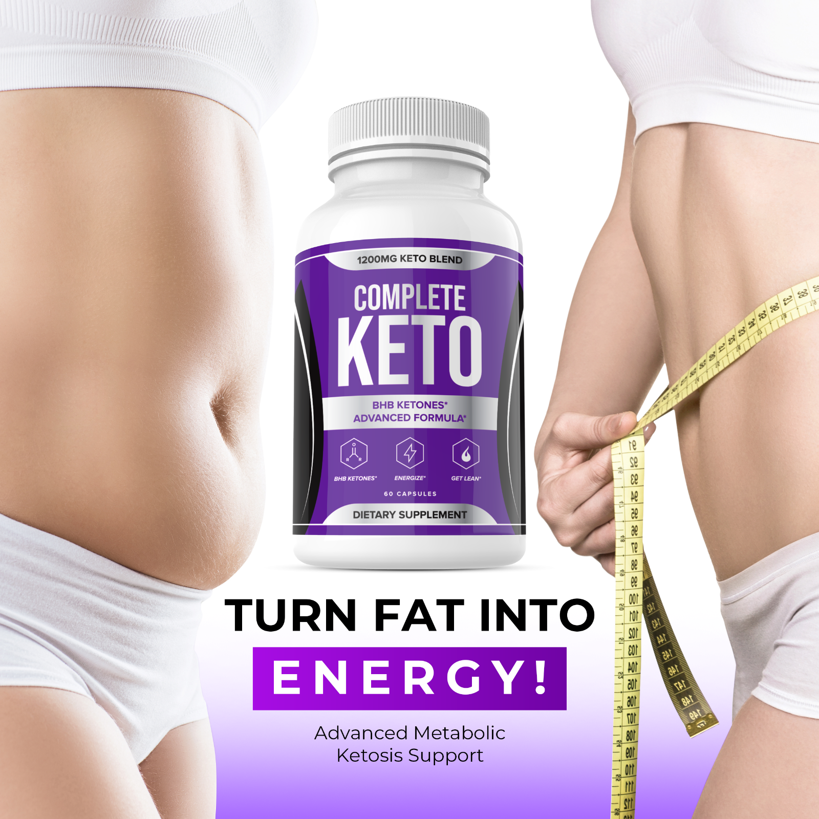 3 Bottles Complete Keto Diet Pills Fat Burner Supplement Keto XP BHB Weight Loss Item image 5