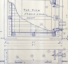 1967 Railroad Bangor Aroostook 6 Cell Battery Box &amp; Cover Blueprint J16 DWDD15 - £107.20 GBP