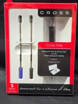 Vintage Cross Nile Ballpoint Pen And Pencil Set + 2 Refills - PENCIL IS ... - $17.98
