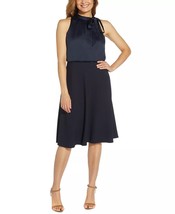 New Adrianna Papell Navy Blue Flare Dress Size 10 $165 - £51.55 GBP