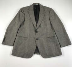 Brooks Brothers Blazer Size 41 Gray Plaid Tweed Loro Piana Storm System Wool - £102.99 GBP