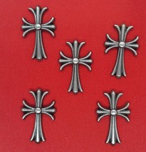 Fleury Style Cross Concho / Conchos Five Count Bronze 7/8&quot; X 1 17/8&quot; - $8.99
