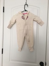 1pc OshKosh B&#39;Gosh Baby Girls Floral Romper Sweat Jumsuit Beige 18 Months - $46.96