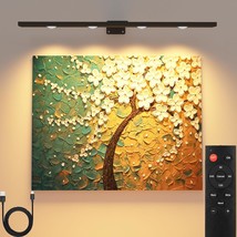 Picture Light With Remote Battery Operated,Wireless Painting Light Art Light 400 - £37.65 GBP