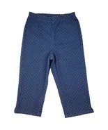 Real Size Blue Polka Dot Pull On Capri Pants Womens Size S 4-6 - $91.46 MXN