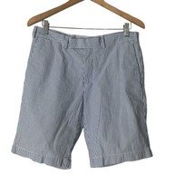POLO Ralph Lauren Men Seersucker Shorts Blue White Striped Cotton Size 33 - £14.19 GBP