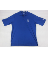 Antigua Men&#39;s Polo Shirt (M) Blue Polyester &quot;Wish Upon A Star&quot; Sewn Logo... - £19.13 GBP