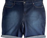 1822 Dark Wash Stretch Denim Jean Shorts Size 24W - $27.54