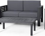 Christopher Knight Home Louver Chat Set, Dark Gray - $1,497.99