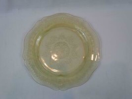 Vintage Yellow Depression Glass Patrician Spoke Pattern 11&quot; Plate - £16.78 GBP