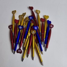 (24) Lot of Christmas Novelty Twist Retractable Gel Ballpoint Pens Party... - £7.75 GBP