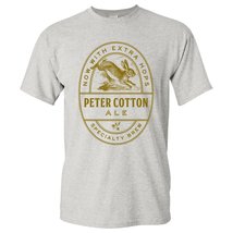 Peter Cotton Ale - Funny Easter Bunny Rabbit Craft Beer Hops Graphic T Shirt - S - £18.97 GBP