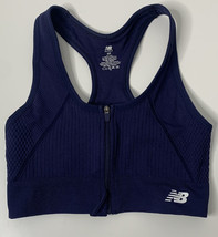 new balance small racerback blue non-padded zip up sports bra X3 - £9.18 GBP