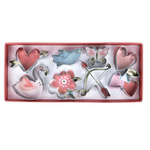 Nib Set 8 Meri Meri Valentine Mini Cookie Cutters HEARTS-DOVE + - £10.08 GBP