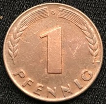 1949 G Germany 1 Pfennig Federal Republic Coin Karlsruhe Mint - £5.55 GBP