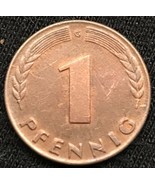1949 G Germany 1 Pfennig Federal Republic Coin Karlsruhe Mint - £5.45 GBP