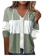 Women's Two Tone Drawstring Front Zip Up Hoodie Jacket Size XS - $211.24 MXN Women's Two Tone Drawstring Front Zip Up Hoodie Jacket Size XS - $211.24 MXN