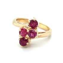 14k Yellow Gold Ruby Ring 4.4g Size 4.5 - £585.37 GBP