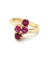 14k Yellow Gold Ruby Ring 4.4g Size 4.5 - £575.60 GBP
