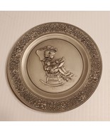 Hallmark Little Gallery Girl Reading book Fine Pewter Plate 1981  - $31.55 CAD