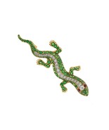 18k Gold 19th Century Antique Demantoid Garnet, Ruby, and Diamond Gecko ... - $157,811.14 MXN