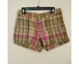 Banana Republic Women&#39;s Plaid Shorts Size 6 Multicolor Linen Cotton TM28 - £7.39 GBP
