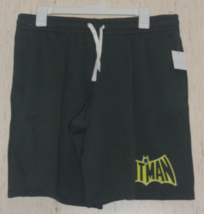 NWT MENS BATMAN DARK GRAY SLEEP / LOUNGE SWEAT SHORT W/ POCKETS  SIZE L - £19.90 GBP